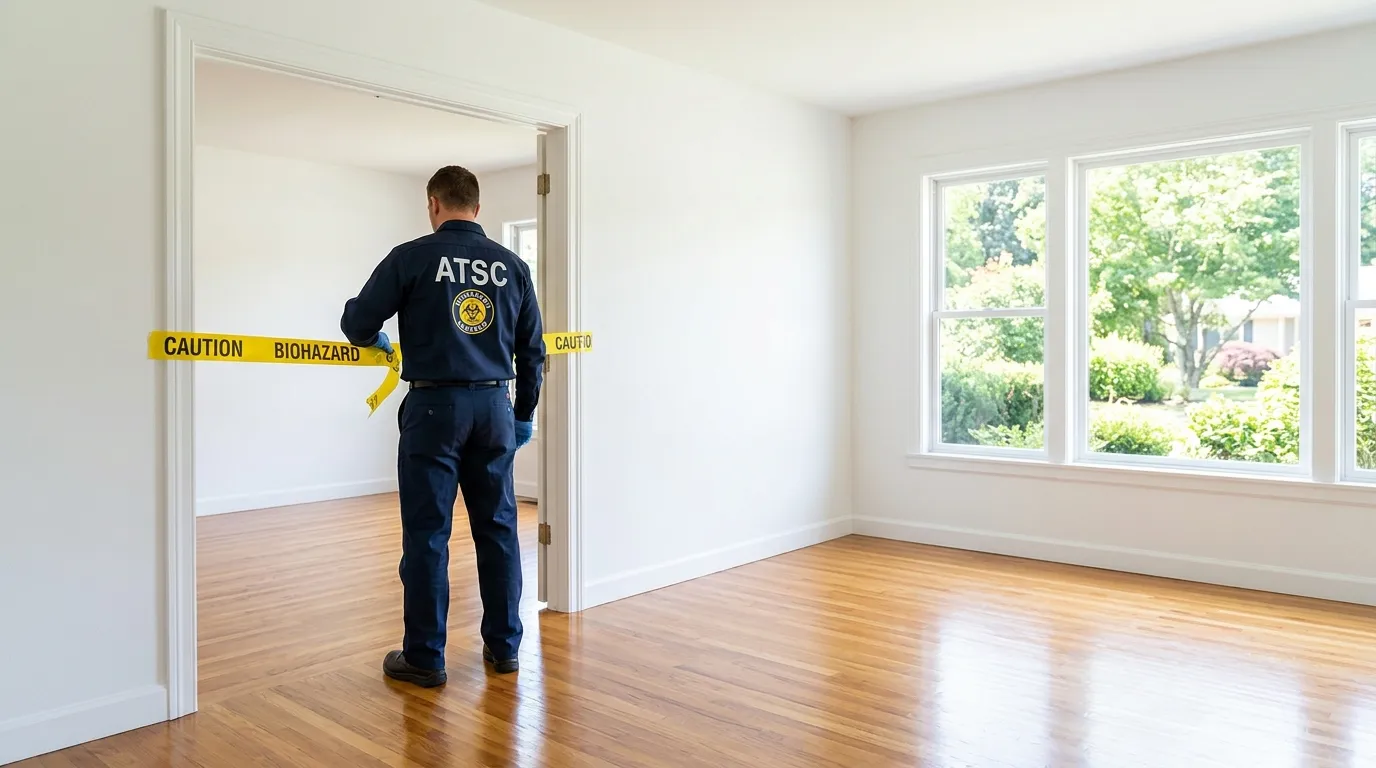 Certified biohazard cleanup crew performing Crime Scene Cleanup in Chambersburg